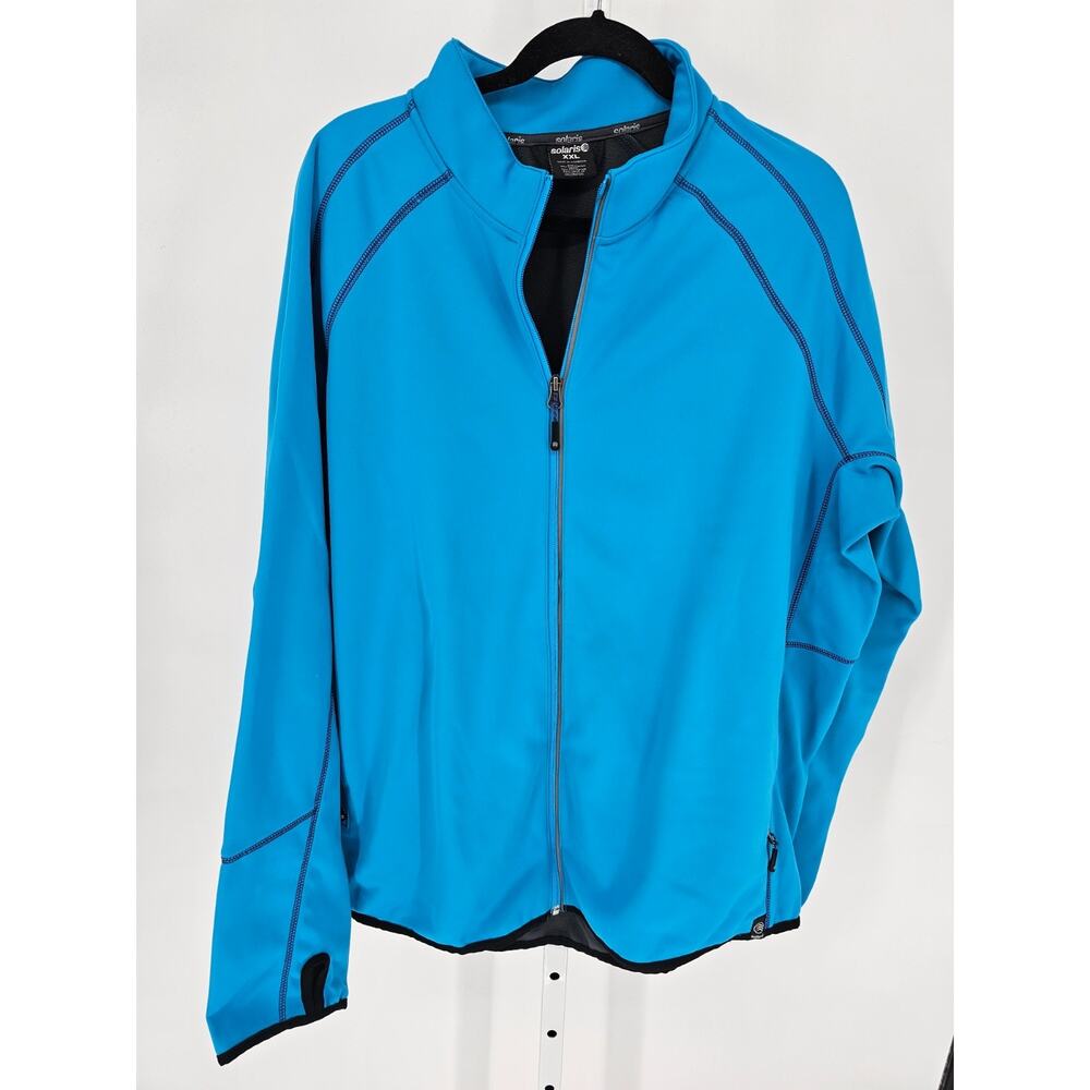 Solaris Mens Sz XXL Full Zip Up Softshell Performance Jacket Electric Blue - Picture 1 of 4